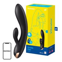 Multifunkční vibrátor Satisfyer Double Flex s aplikací (černý)