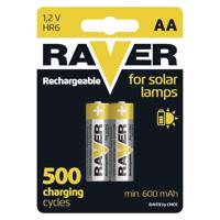 Nabíjecí baterie do solárních lamp RAVER SOLAR AA (HR6) 600 mAh  - 2 ks B7426 B7426