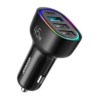 Nabíječka do auta Joyroom JR-CL09, 1x USB-C PD, 1x QC3.0 USB, 2x USB 45W (černá) 044769 044769