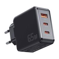 Nabíječka, Essager, ECT2CA-JZB01-Z, GaN, USB-A, 2xUSB-C, 65W (černá) 066679