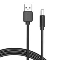 Napájecí kabel USB 2.0 na DC 5,5mm Barrel Jack 5V Vention CEYBF 1m (černý)