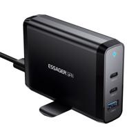 Napájecí nabíječka 2xUSB-C 1xUSB-A 140W Essager GaN (černá) 060132