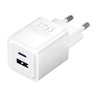 Nástěnná nabíječka, Vention, FEQW0-EU, USB-C, USB- A, 30W/30W , GaN (bílá)