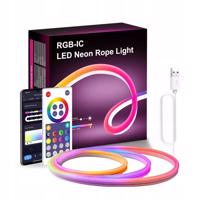 Neonový RGBIC 12W 5V IP67 Dálkové ovládání 3m Wifi TUYA