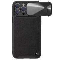 Nillkin CamShield Leather S Case Pouzdro na iPhone 14 Pro Max s krytem fotoaparátu černé 6902048249745