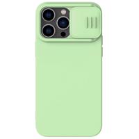 Nillkin CamShield Silky Silicone Case Pouzdro na iPhone 14 Pro Max s krytem fotoaparátu zelené 6902048249356