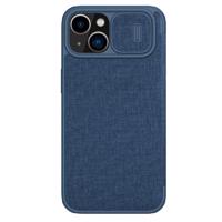 Nillkin Qin Cloth Pro pouzdro pro iPhone 14 Plus kryt fotoaparátu pouzdro s klopou modré 6902048249172