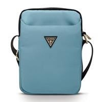 Nylonová taška Guess Triangle Logo pro 10" tablet - modrá 3700740491164