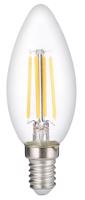 Optonica LED CANDLE C35 E14 6W FILAMENT  6W Teplá bílá