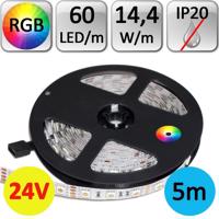 Optonica LED pásek 24V RGB 5050 5m 14,4W/m 60LED/m IP20 ST4861