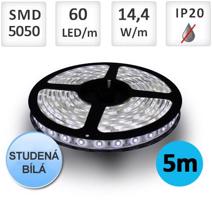 Optonica LED pásek 5m 14,4W/m 60ks/m 5050 Studená bílá ST4807