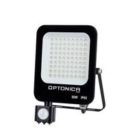 Optonica LED reflektor BLACK BODY s PIR čidlem 50W 4700lm SLIM Neutrální bílá FL5781