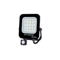 Optonica LED SMD reflektor s PIR čidlem Černá Body IP65 10W Neutrální bílá FL5772