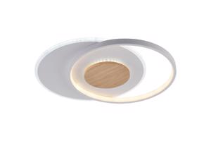 Optonica LED Stropní svítidlo CCT 54W White+Wood Stmívatelná + Dálkový ovladač 19012