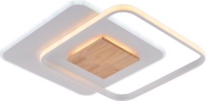 Optonica LED Stropní svítidlo CCT 60W White+Wood Stmívatelná + Dálkový ovladač