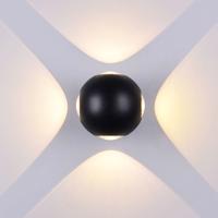 Optonica LED Wall Light kruhové 4 Diods Černá Body 7488