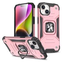 Pancéřové pouzdro s úchytem na prst pro iPhone 15 Plus Wozinsky Ring Armor - růžové zlato 5907769321191