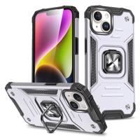 Pancéřové pouzdro s úchytem na prst pro iPhone 15 Plus Wozinsky Ring Armor - stříbrné 5907769321214