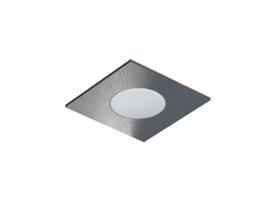 Panlux Pevný LED podhled SPOTLIGHT IP65 SQUARE bodovka, stříbrná broušená - Teplá bílá PN14100027