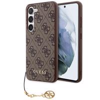 Pouzdro Guess 4G Charms Collection pro Samsung Galaxy S23 - hnědé 3666339114961