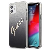 Pouzdro Guess Glitter Gradient Script pro iPhone 12 mini - černé 3700740494707