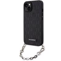 Pouzdro Karl Lagerfeld Saffiano Monogram Chain pro iPhone 14 - černé 3666339122867