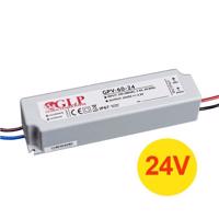 PREMIUMLUX Napájecí zdroj 60W 2,5A 24V DC, voděodolný / venkovní, Global Leader Power LUX00950