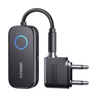 Přijímač/vysílač Bluetooth 5.3 Ugreen CM671, mini jack 3,5 mm, 300 mAh + adaptér do letadla 072201