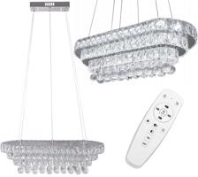 Rea Křišťálové závěsné stropní svítidlo LED 102W Remote APP417-CP OSW-65015