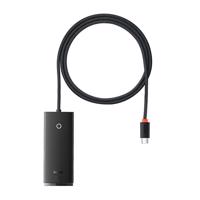 Rozbočovač 4 v 1 Baseus Lite Series USB-C na 4x USB 3.0 + USB-C, 1 m (černý) 033100