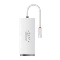 Rozbočovač 4 v 1 Baseus Lite Series USB-C na 4x USB 3.0 + USB-C, 25 cm (bílý) 033099