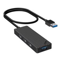 Rozbočovač 4 v 1, INVZI, MH04, 4x USB 3.0 (černý)