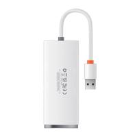 Rozbočovač 4 v 1 řady Baseus Lite USB na 4x USB 3.0 25 cm (bílý) 033093