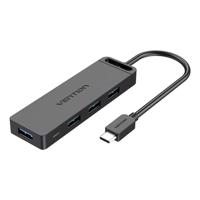 Rozbočovač 5 v 1 se 4 porty USB 3.0 a kabelem USB-C Vention TGKBD 0,5 m černý