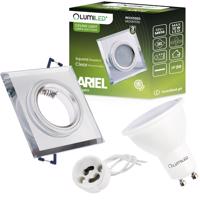 Sada Podhledové bodové svítidlo vestavné Pevná GU10 MR15 Čtverec skleněné Ariel LUMILED + LED žárovka LED GU10 6W 3000K 120°