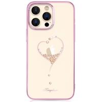 Silikonové pouzdro s krystaly Swarovski Kingxbar Wish Series pro iPhone 14 Plus - růžové 6959003508140