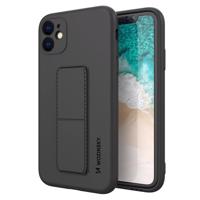 Silikonové pouzdro Wozinsky Kickstand se stojánkem pro iPhone 12 Pro Max černé 5907769317101