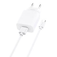 Síťová nabíječka Foneng, EU28, 1x USB, QC 3.0 + USB + kabel USB typu C 045507