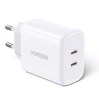 Síťová nabíječka Ugreen 2x USB Type C 40W Power Delivery bílá (10343) 6941876221424 6941876221424