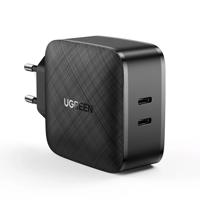 Síťová nabíječka Ugreen 2x USB Type C 66W Power Delivery 3.0 Quick Charge 4.0+ černá (CD216) 6957303878673 6957303878673