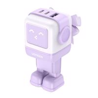 Síťová nabíječka Ugreen Nexode RG (Robot GaN), 2x USB-C + USB, 65W (fialová) 063950