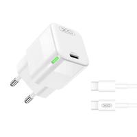 Síťová nabíječka XO CE06, 30 W, USB-C s kabelem USB-C