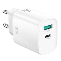 Síťová nabíječka XO CE30, 30 W, 1x USB-C, 1x USB-A