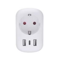 Solight cestovní adaptér USA USB A+C pro použití ve Spojených státech, typ B