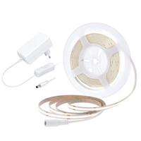 Solight LED COB pásek, sada s adaptérem, vypínač, 5m, 8W/m, 800lm/m, neutrální bílá WM59-NW