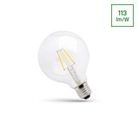 SPECTRUMLED LED GLOB G95 COG E-27 230V 4W Teplá bílá CLEAR SPECTRUM