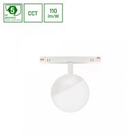 SPECTRUMLED SYSTEM SHIFT CCT- GLOBE SPHERE TRACK LIGHT FI100X130MM 5W 165DEG bílá CCT SWITCH 5Y WARRANTY