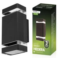 Svítidlo fasádní oboustranné GU10 Černý HEDERA LUMILED LUMOGR0457