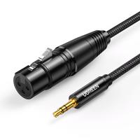 Ugreen audio kabel 3,5mm mini jack (samec) - XLR (samice) 1m černý (AV182) 6957303827633