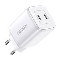 UGREEN Nexode 45W síťová nabíječka, 2x USB-C, PD3.0, QC4.0, GaN (bílá) 056018